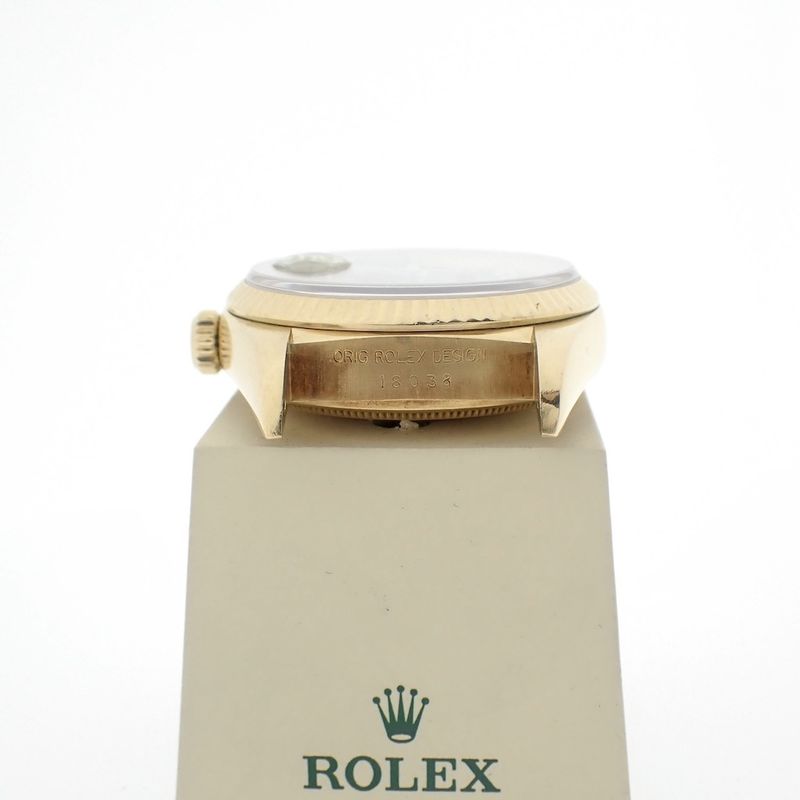 Image 9 of Rolex Day-Date 18038; 18k men's watch on President strap