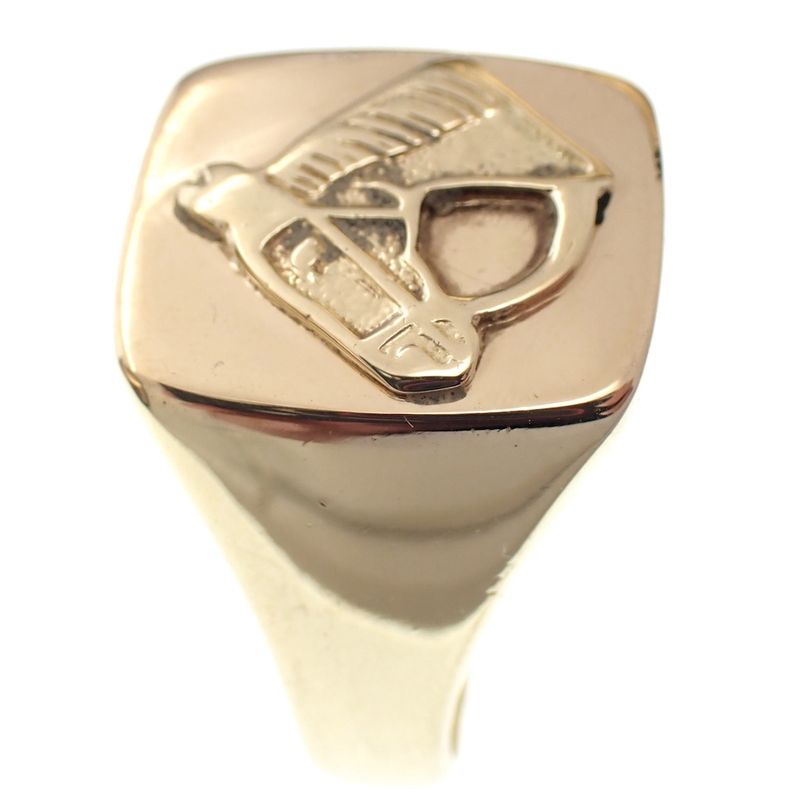 Image 5 of Gold signet ring horse head portrait