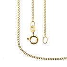 Image 1 of Gold flat gourmet link chain | 50 cm