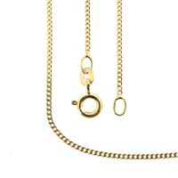 Gold flat gourmet link chain | 50 cm