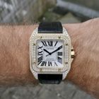 Image 21 of Cartier Santos 100 XL Automatic 2732 - W20071Y1; 18k gold watch with diamond setting