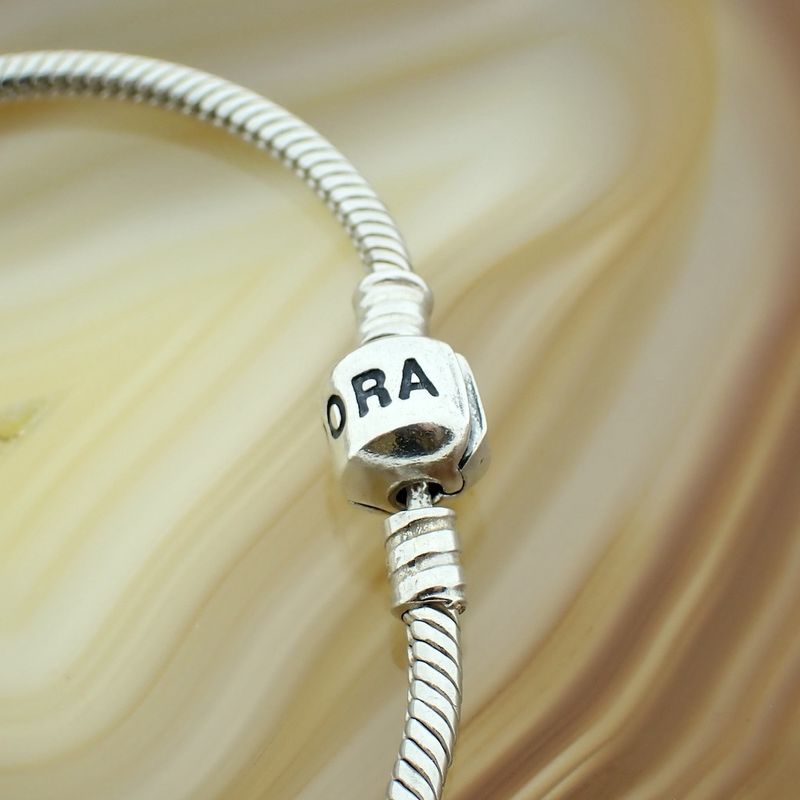 Image 2 of Pandora bracelet; Silver; Snake Chain | 19 cm