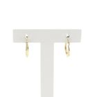 Image 1 of Gold faceted hoop earrings; Ø 12.3 mm