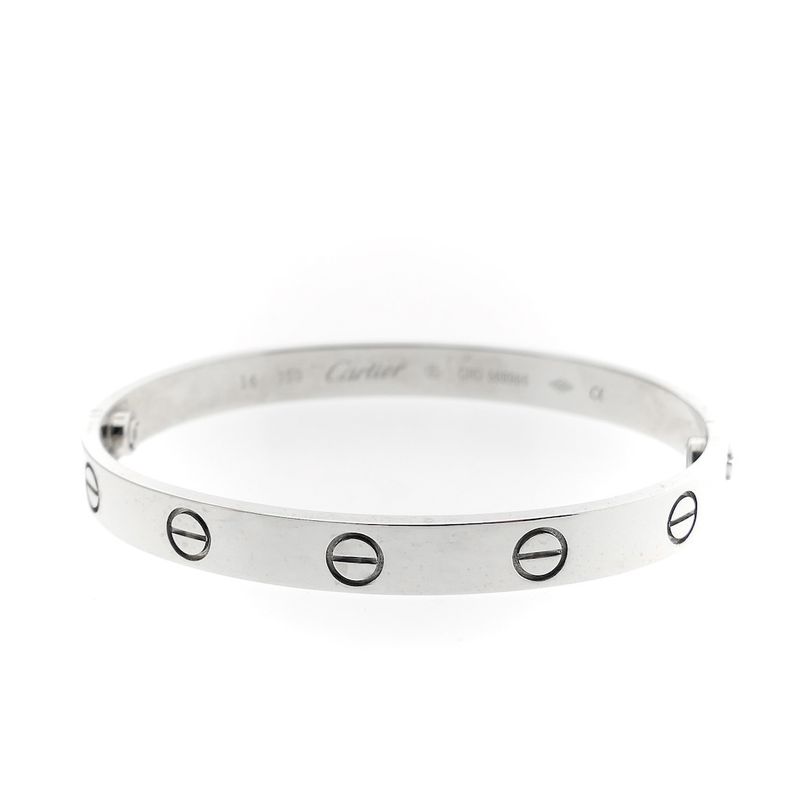 Image 7 of 18K white gold LOVE bracelet; Cartier | Ø 54.5 mm