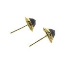 Image 8 of Gold stud earrings with garnet