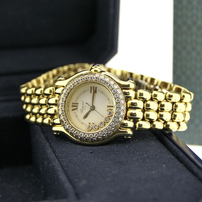 Image 16 of Chopard Happy Sport 27/6151; Exclusive 18k gold women's watch with diamonds
