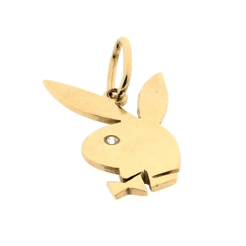 Image 4 of 8 Ct. Playboy bunny pendant with zirconia