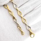 Afbeelding 8 van Bicolor gouden infinity schakelarmband