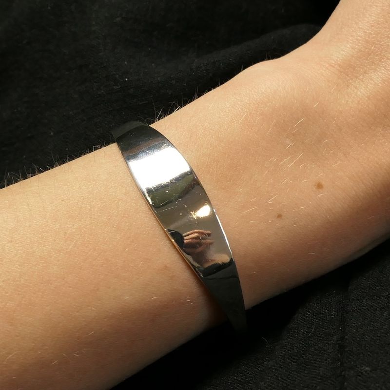 Image 5 of Silver clamp bracelet; Vintage | Ø 53 mm