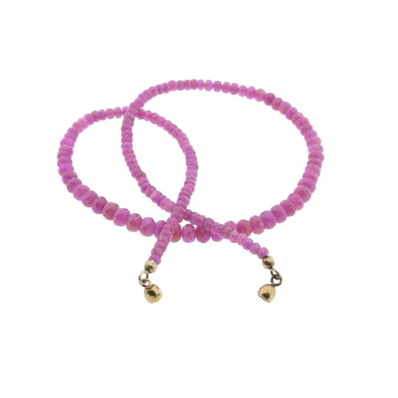 Image 8 of 9 carat ruby ​​bead necklace | 45 cm