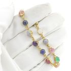 Image 6 of 18K bracelet with mixed gemstones | 17 cm