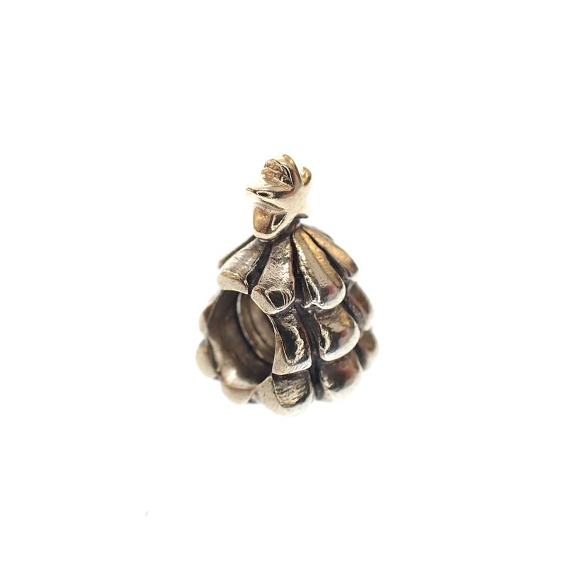 Image 1 of Pandora charm; Silver with gold; Christmas Tree