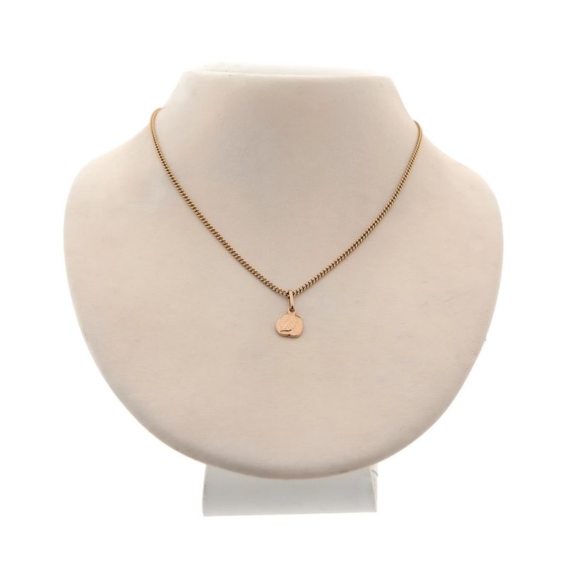 Image 5 of Rose gold pendant of an apple with a leaf