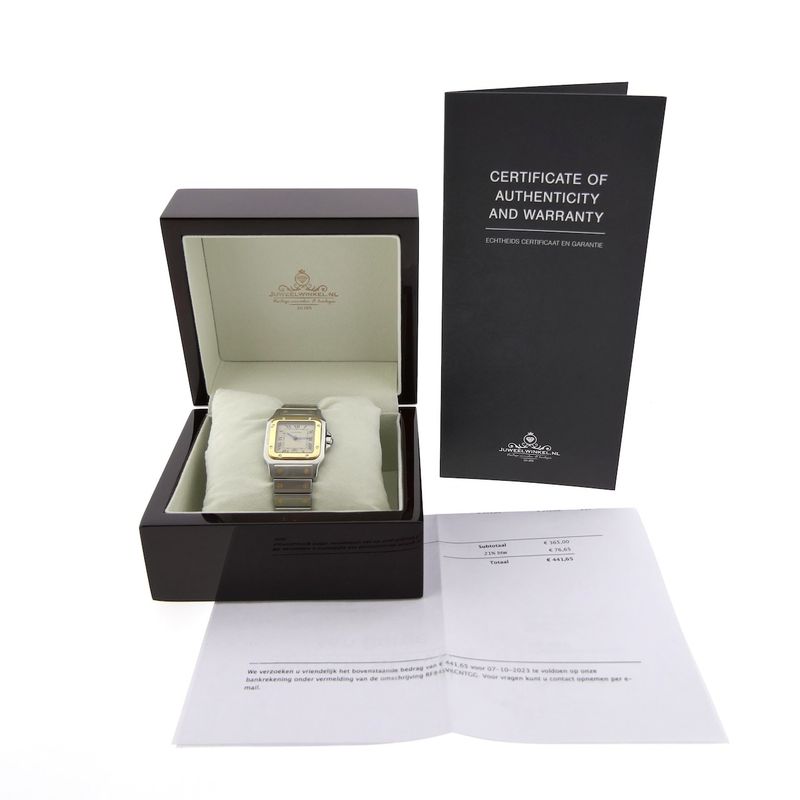 Image 4 of Cartier Santos Galbee; Gold/steel unisex watch