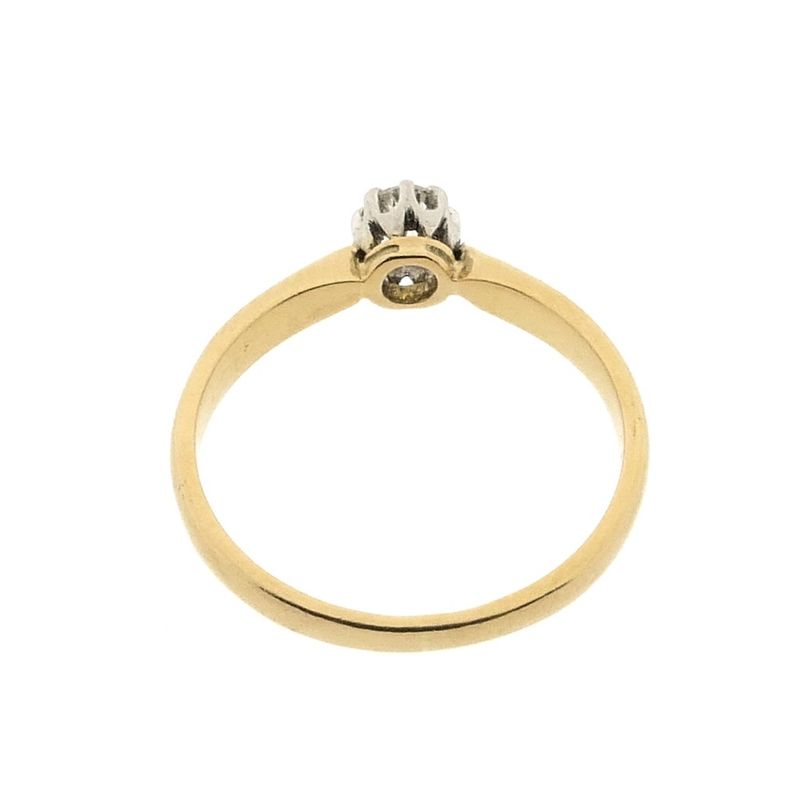 Image 6 of Gold solitaire ring with Bolshevik diamond
