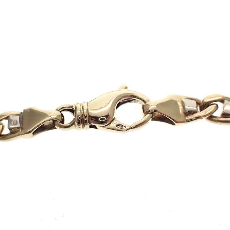 Image 3 of Two-tone gold navy link bracelet