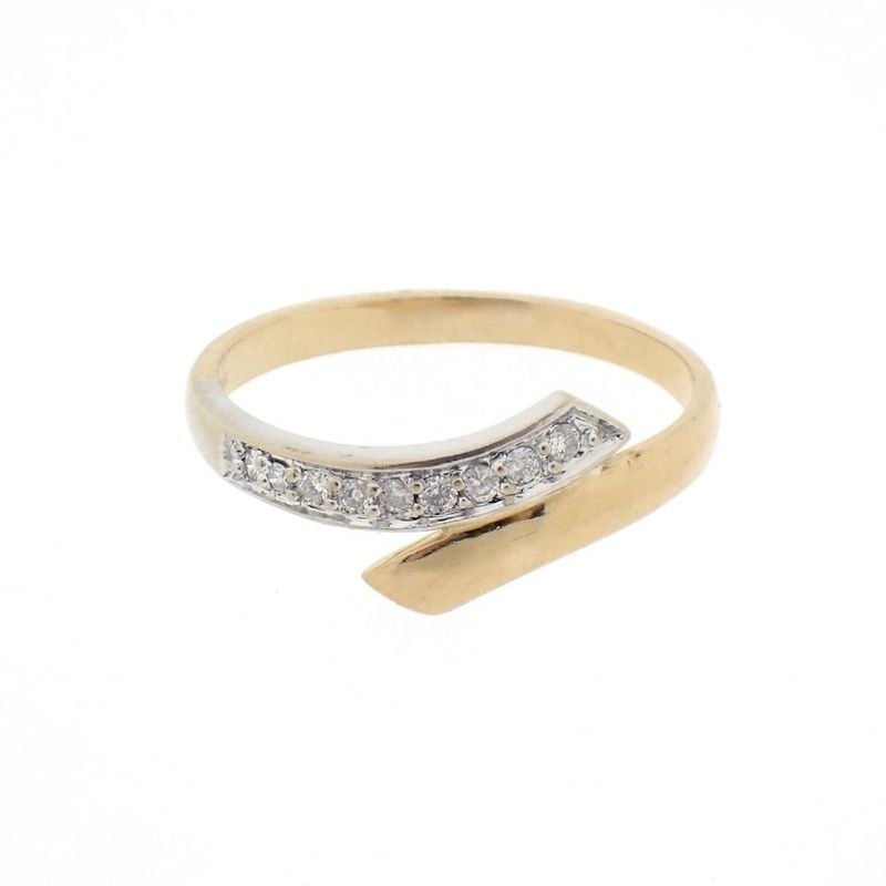 Image 10 of Two-tone gold ring with diamonds | 0.10 ct.