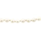 Image 5 of Pearl necklace with white gold clasp and diamonds; 0.01 ct.