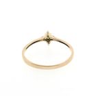 Image 4 of 18K rose gold ring with emerald and diamond | 0.04 ct.