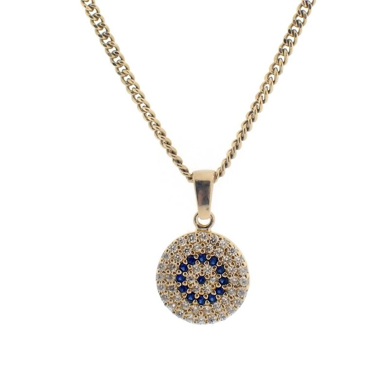 Image 6 of Gold pendant with zirconia and sapphire