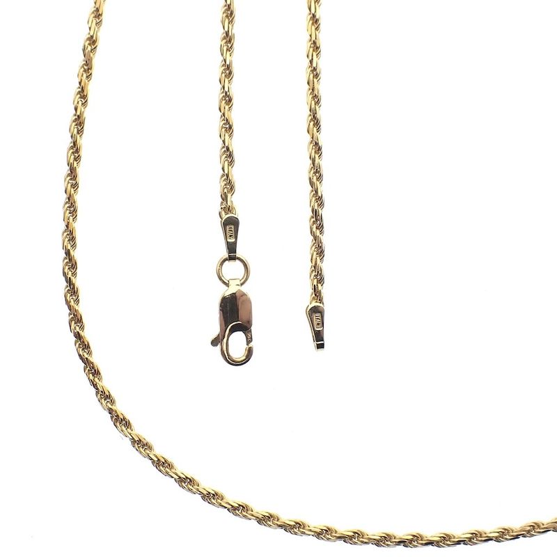 Image 1 of Long gold twisted link chain