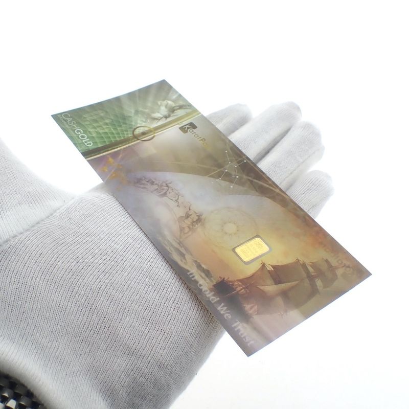 Image 7 of Gold bar of 0.1 gram 999.9 pure gold in banknote; KaratPay; CashGold