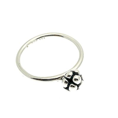 Image 1 of Silver ring with fantasy stud | size 17.5