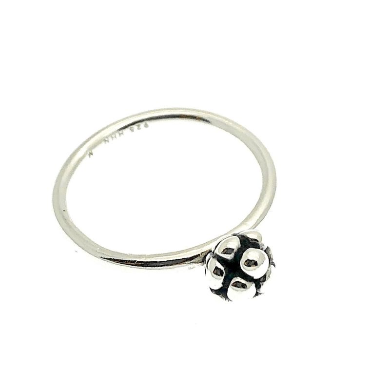 Image 1 of Silver ring with fantasy stud | size 17.5