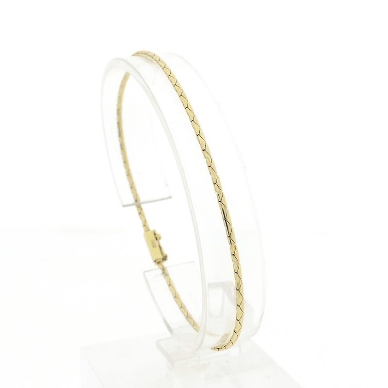 Image 1 of Gold cobra link bracelet | 19 cm