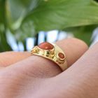 Image 10 of Gold ring with red coral | Vintage