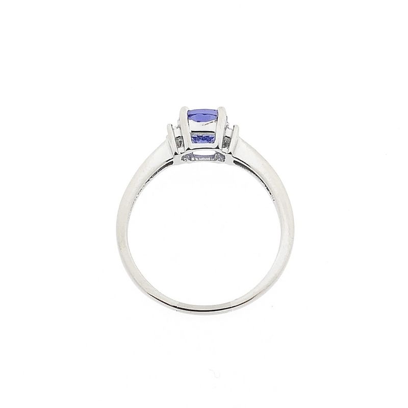 Image 5 of 18-karat white gold ring with iolite and diamond | 0.10 ct.