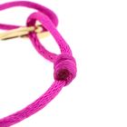Image 5 of Forever Knots® Handmade Magenta Satin Bracelet with Gold Link
