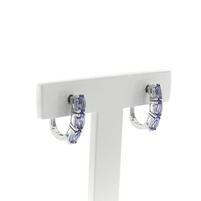 White gold stud earrings with tanzanite Image 1 of White gold stud earrings with tanzanite