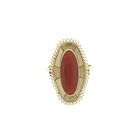 Image 3 of Gold ring with red coral | Vintage/antique