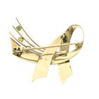 Image 4 of Gold abstract brooch mix of sapphires