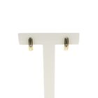 Image 1 of Bicolor gold stud earrings with zirconia