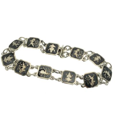 Silver Wayang bracelet | 19 cm Image 1 of Silver Wayang bracelet | 19 cm