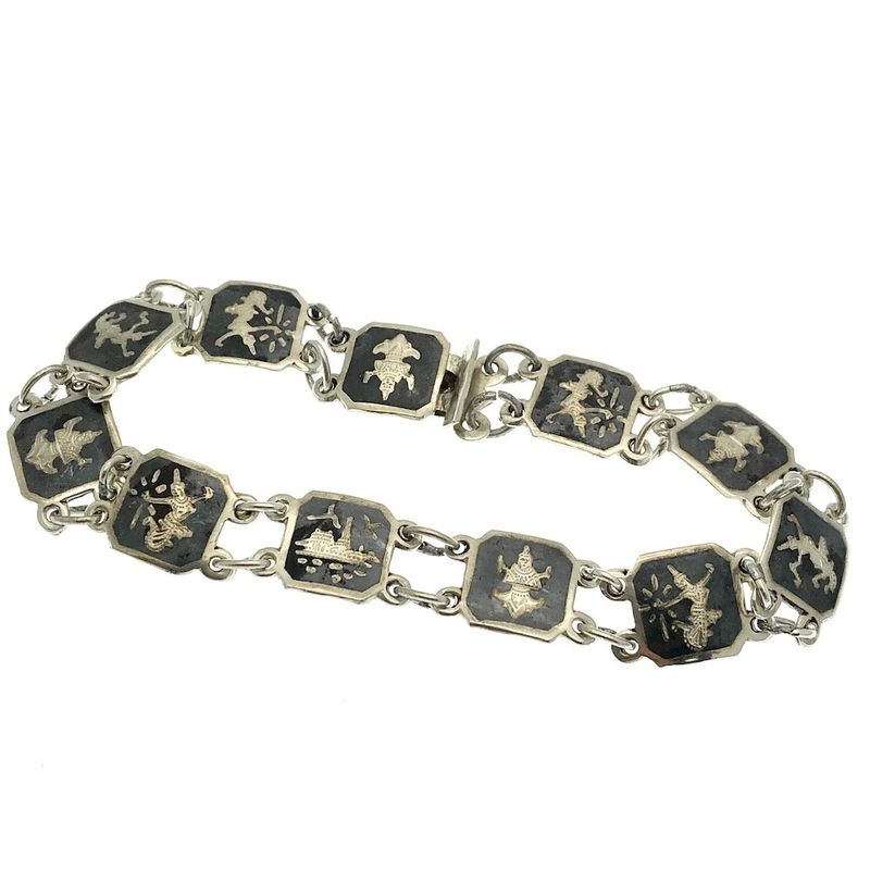 Image 1 of Silver Wayang bracelet | 19 cm