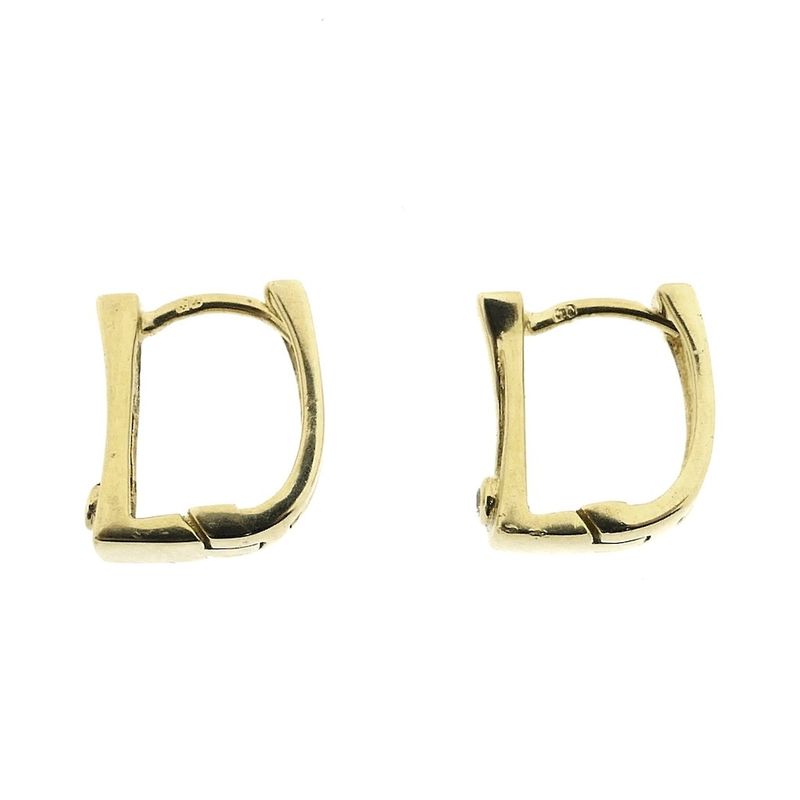 Image 4 of Gold stud earrings with zirconia