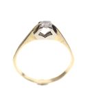 Image 3 of Two-tone gold solitaire ring set with diamond