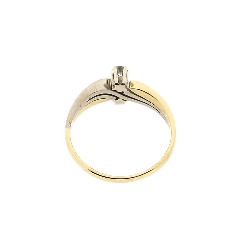 Image 2 of Two-tone gold ring with diamonds