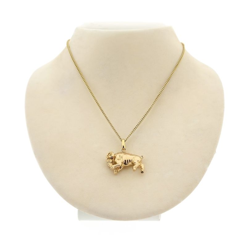 Image 8 of Rose gold zodiac sign pendant Aries