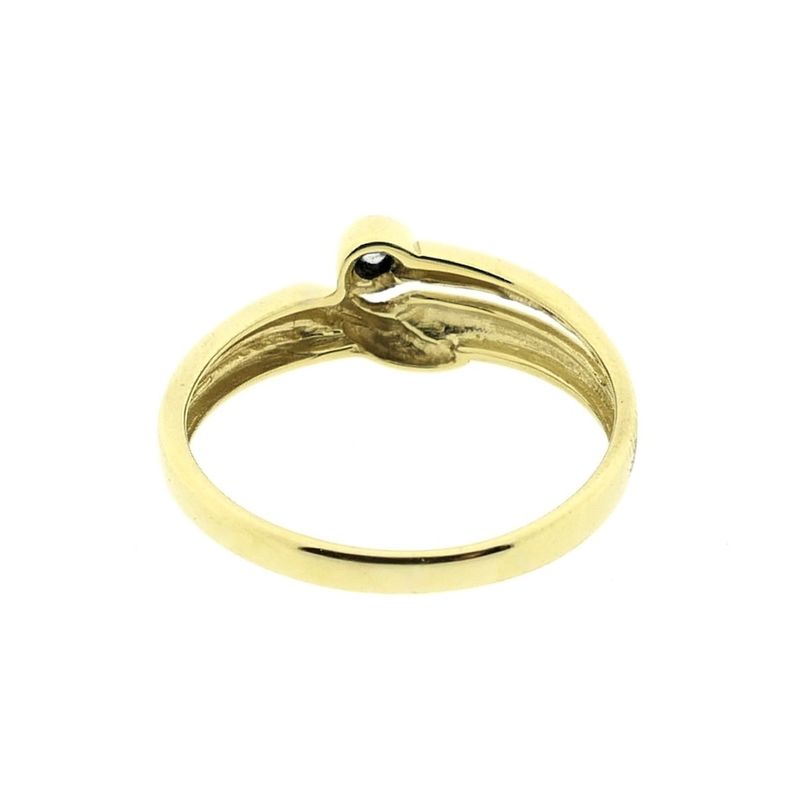 Image 4 of Gold solitaire ring with zirconia