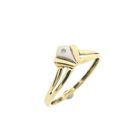 Image 1 of Bicolor gold ring with diamond; 0.005 ct.