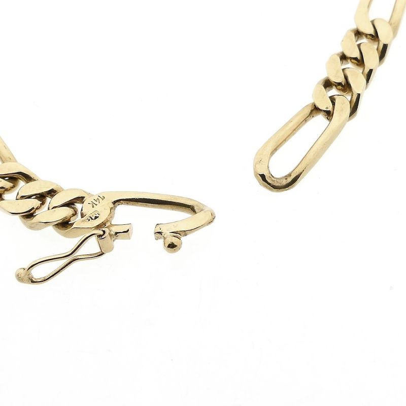 Afbeelding 3 van Gouden Figaro schakelarmband 