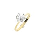 Image 1 of Gold solitaire ring with zirconia