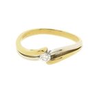 Image 3 of Two-tone gold solitaire ring with 0.08 ct. diamond | Diamonde