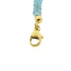 Image 5 of Light blue topaz bead necklace with gold clasp