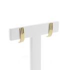 Image 3 of Tricolor gold stud earrings