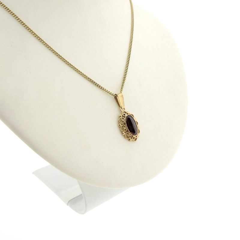 Image 9 of Vintage gold pendant with garnet